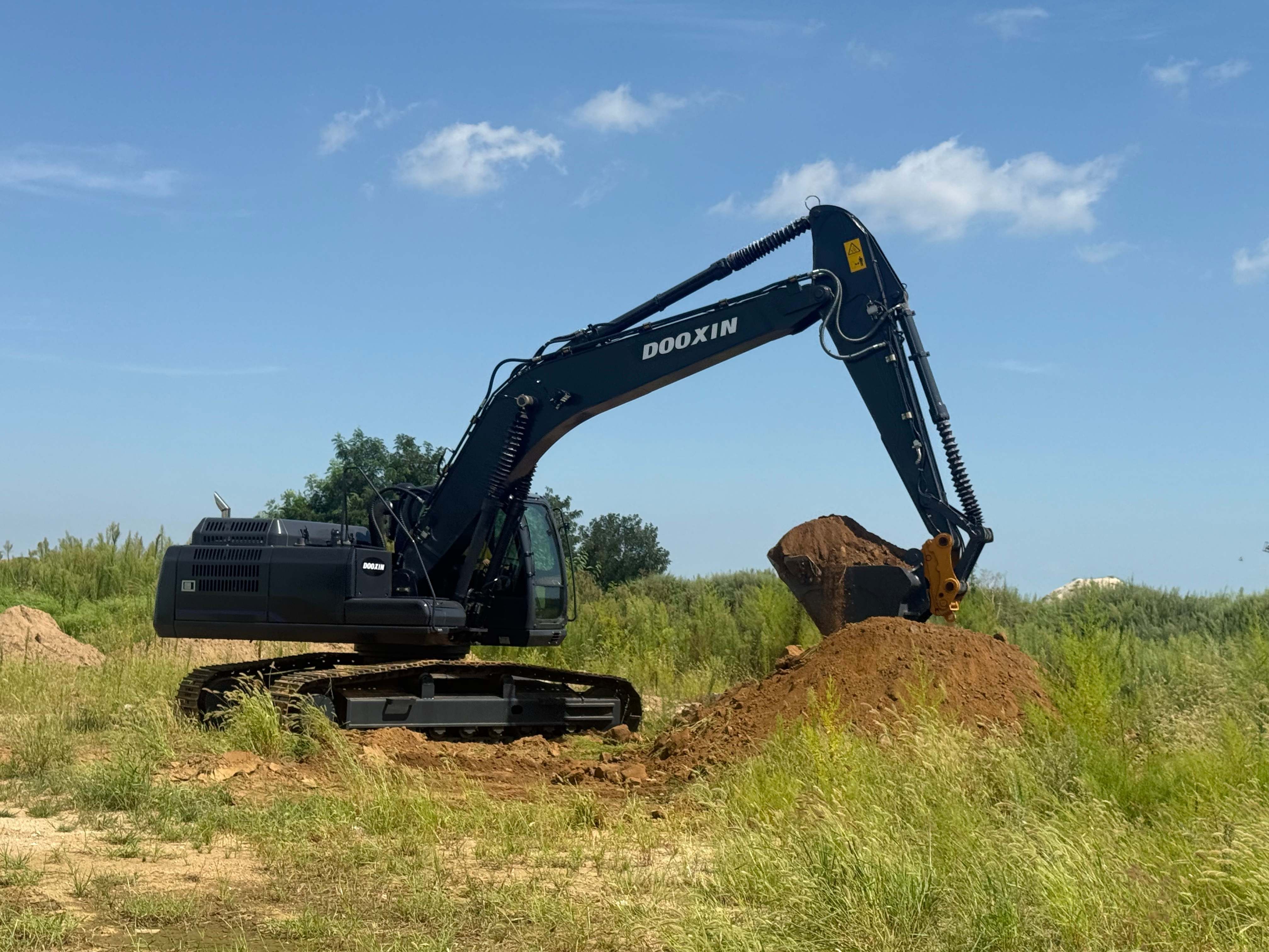Excavator in operationem tentatio
